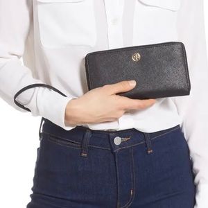 Tory Burch|| Robinson Zip Leather Wallet